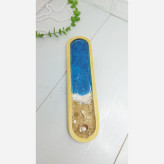 جاعودی چوب طبیعی و رزین مدل دریا ساحل به همراه درخت نخل