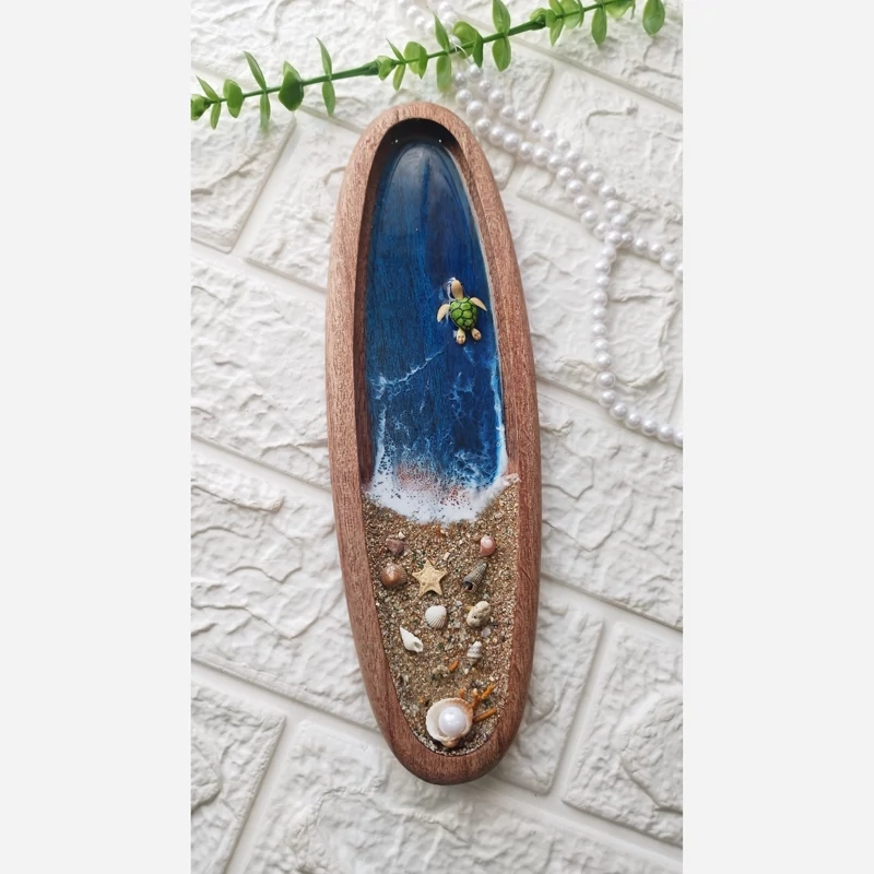 جاعودی چوب و رزین رنگ آبی