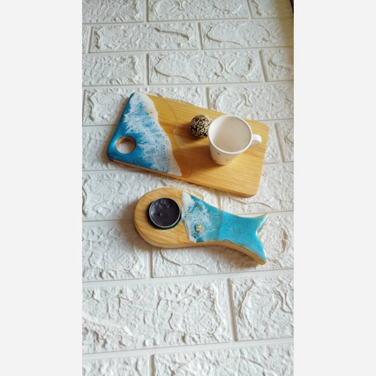 ست هدیه لوکس تخته سرو و جاشمعی